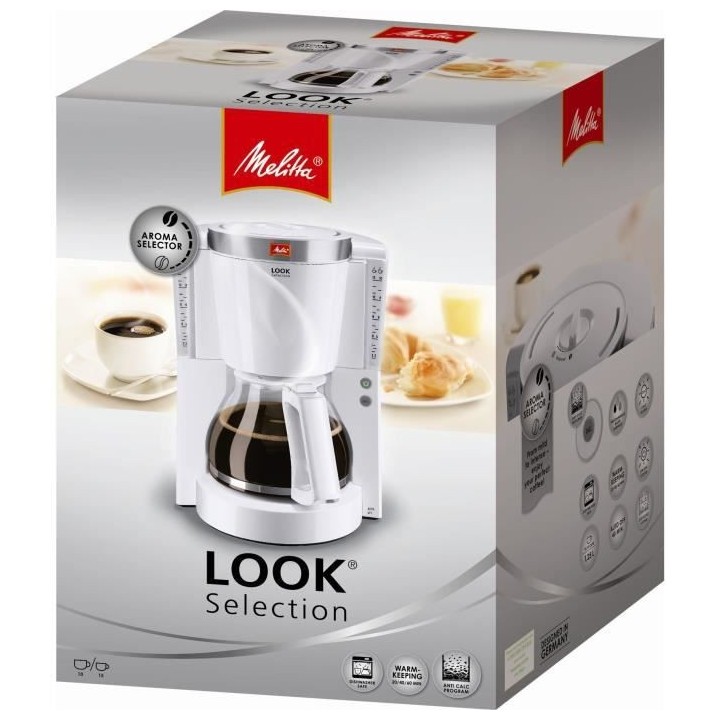 MELITTA Cafétiere Look IV Selection 1011-03 Blanc/Acier Brossé