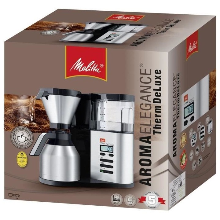 MELITTA 1012-06 Cafetiere Aroma Elegance Therm DeLuxe 1012-06 Noir/Aci