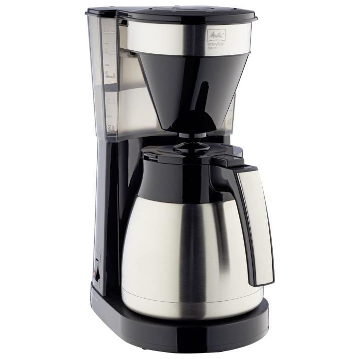 Cafétiere filtre MELITTA Easy Top Therm II Steel - Noir - Capacité 1