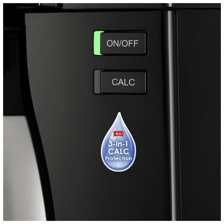 MELITTA Cafétiere Look V Therm Perfection 1025-16 Noir/Acier Brossé