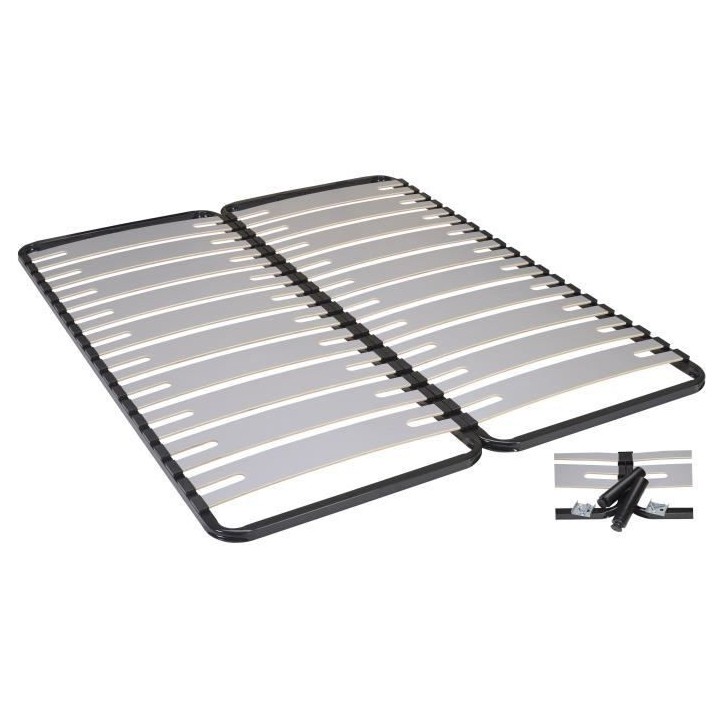 SEDAC OPTISIZE Lot de 2 Sommiers 80 x 200 cm - Cadre a lattes extra la
