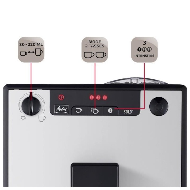 MELITTA - Solo Pure Silver E950-766 - Machine Expresso Automatique - l