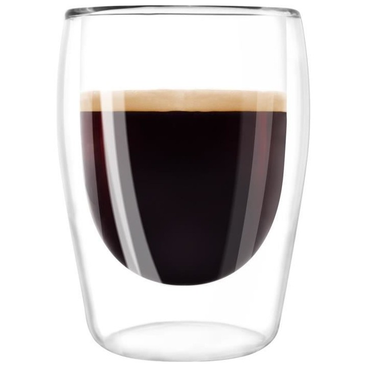 MELITTA Lot de 2 verres pour café Expresso 80 ml transparent
