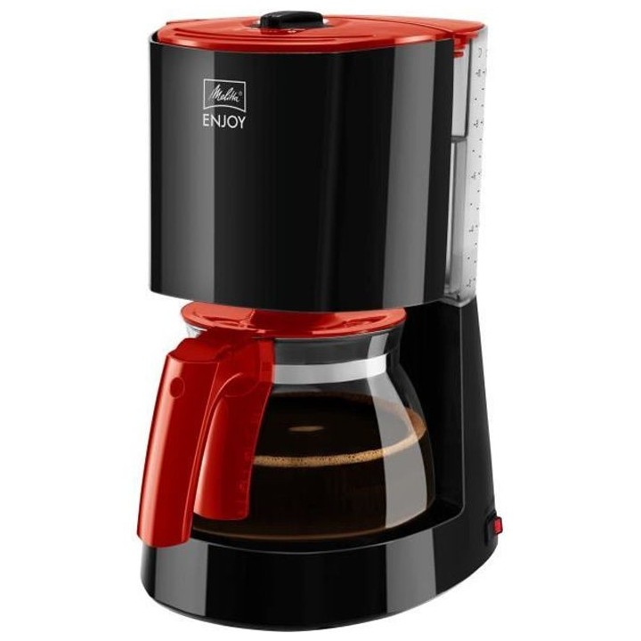MELITTA 1017-09 Cafetiere filtre Enjoy II Glass - Rouge et Noir