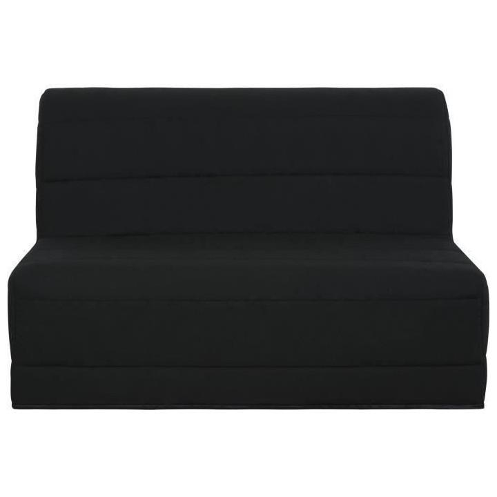 Banquette BZ 140x190 - Tissu noir - MELISSA