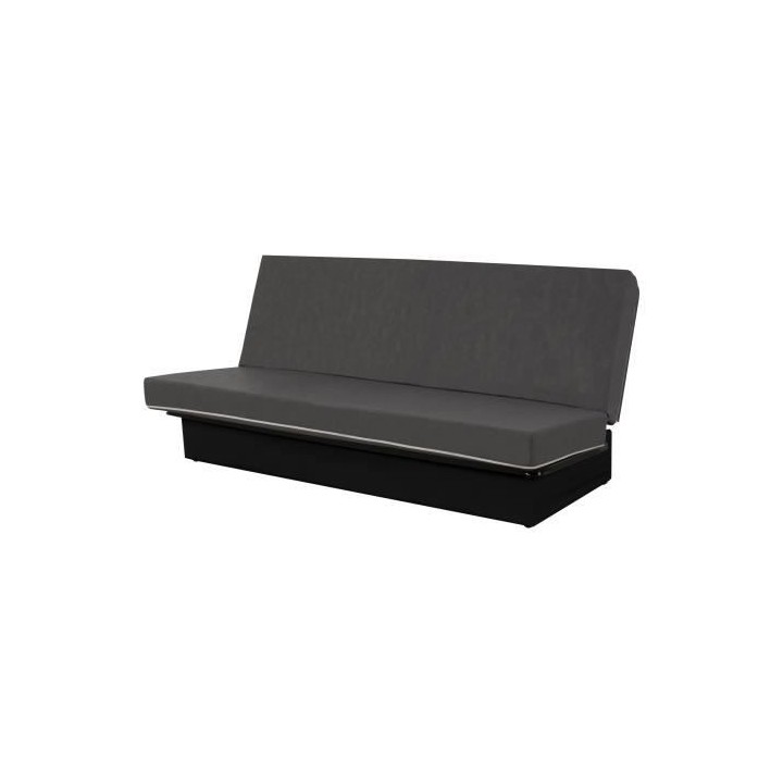 Banquette Clic clac 120x190 - Tissu gris - MELISSA