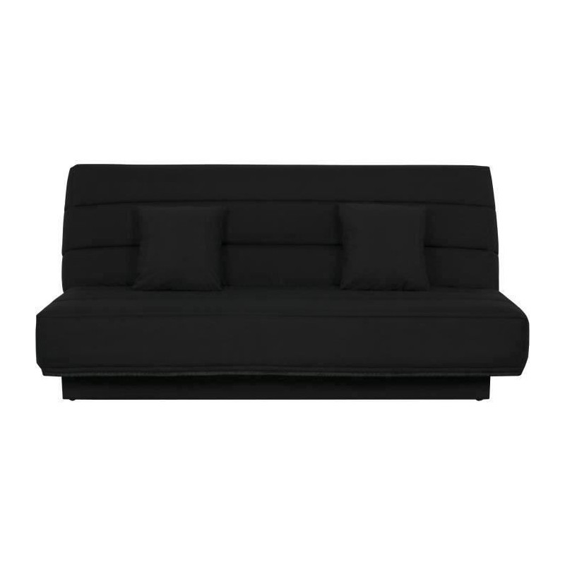 Banquette Clic clac 120x190 - Tissu noir - MELISSA