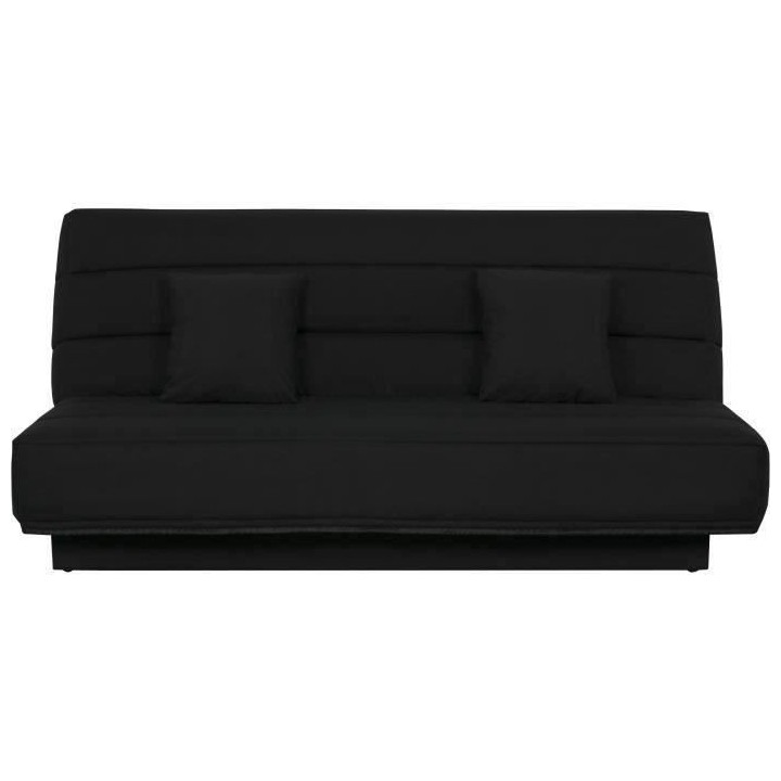 Banquette Clic clac 120x190 - Tissu noir - MELISSA