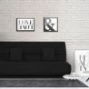 Banquette Clic clac 120x190 - Tissu noir - MELISSA