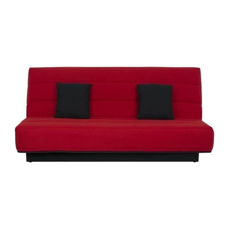 Banquette Clic clac 120x190 - Tissu rouge - MELISSA