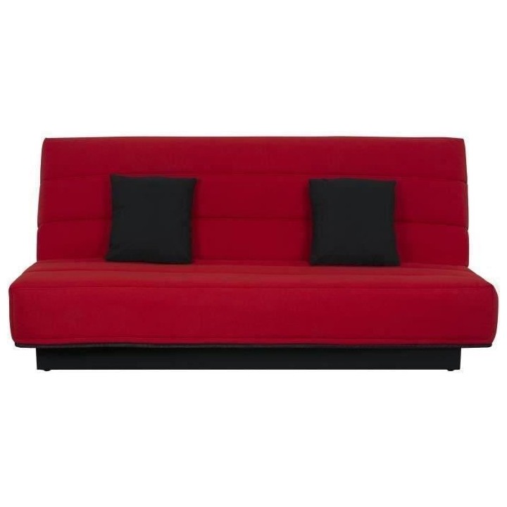 Banquette Clic clac 120x190 - Tissu rouge - MELISSA