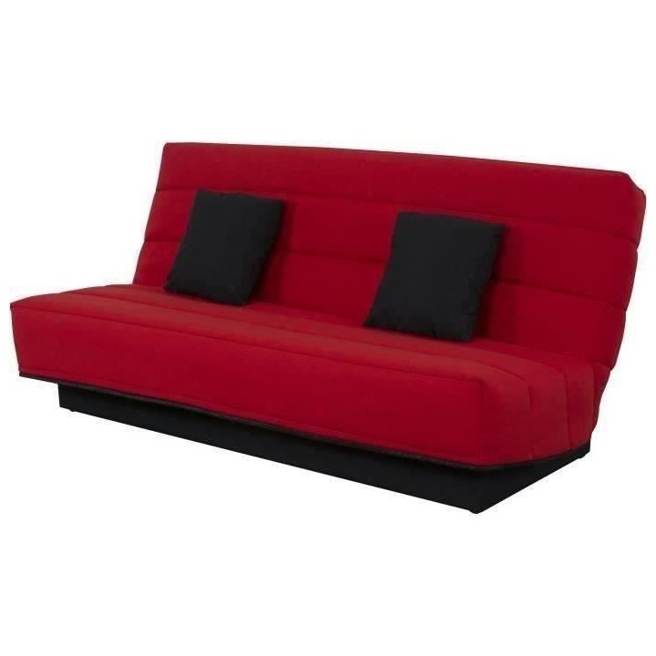 Banquette Clic clac 120x190 - Tissu rouge - MELISSA