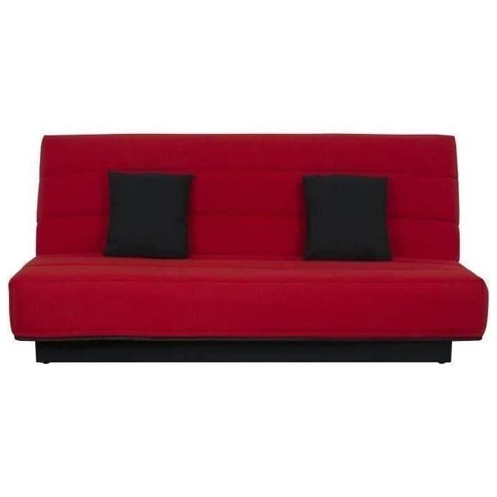 Banquette Clic clac 120x190 - Tissu rouge - MELISSA