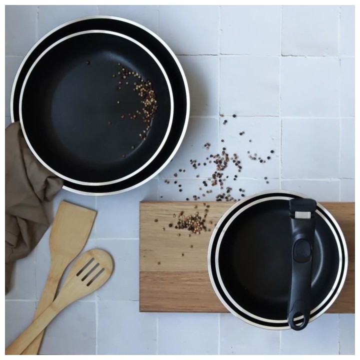 Batterie de cuisine MENASTYL 25 pcs - 3 poeles 20/24/28 - 3 casseroles