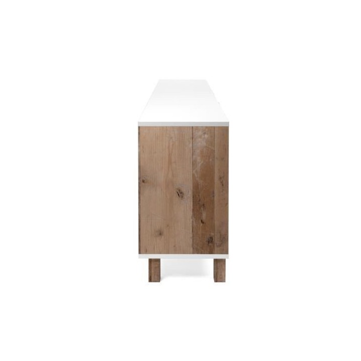 Enfilade - Blanc - Scandinave - 3 portes - MENORCA - L 200 x P 35 x H