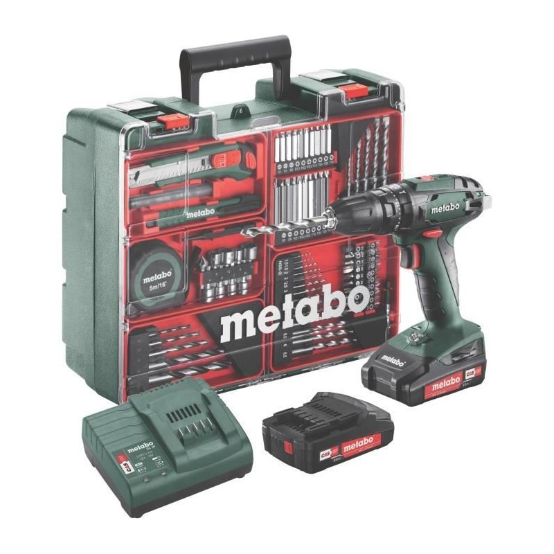 METABO perceusse percussion SB18 + atelier mobile + 2batteries 2Ah