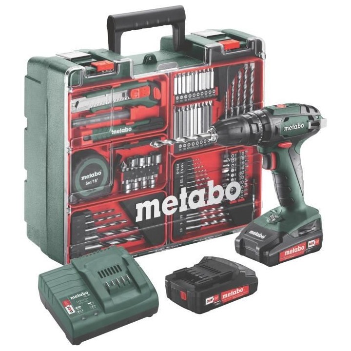 METABO perceusse percussion SB18 + atelier mobile + 2batteries 2Ah