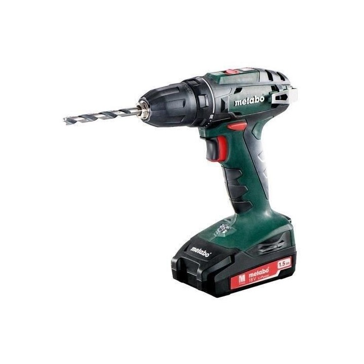 Perceuse visseuse 18 V METABO BS 18 2 x 1,5 Ah Li-Power SC 30 Cof