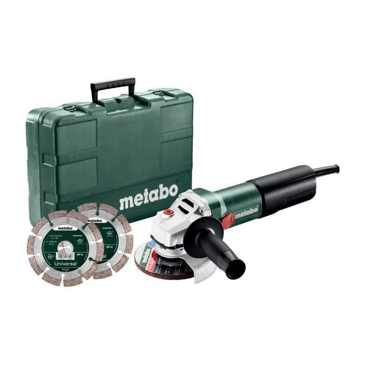 METABO Meuleuse d'angle WQ 1100-125 Set