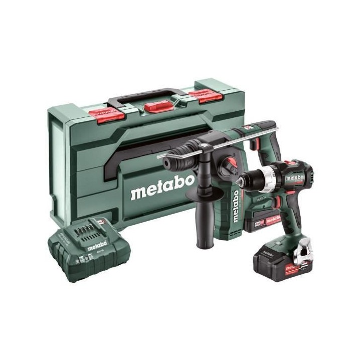 METABO pack Perceuse visseuse BS 18 LT BL et Marteau perforateur BH 18