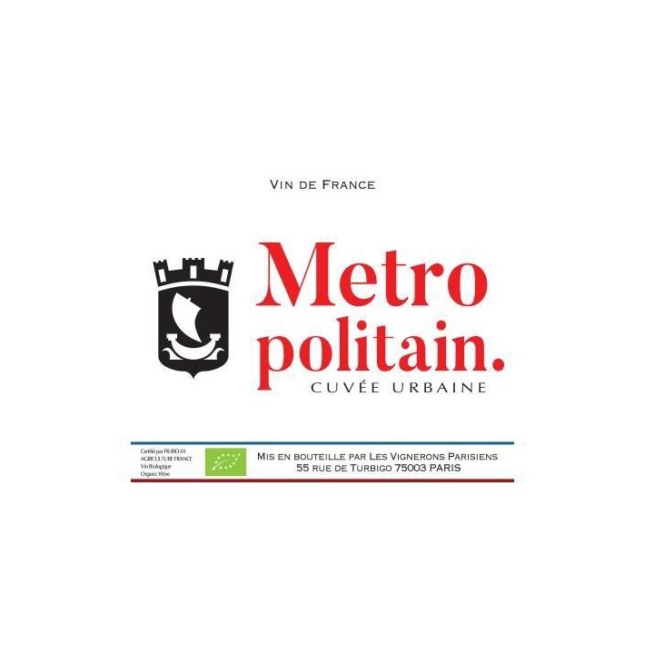 Les Vignerons Parisiens 2019 Metropolitain Vin de France - Vin Rouge B