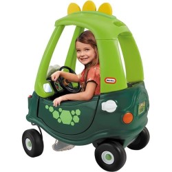 Little Tikes - Trotteur et Porteur Cozy Coupe Go Green Dino - Vert - A partir de 18 mois