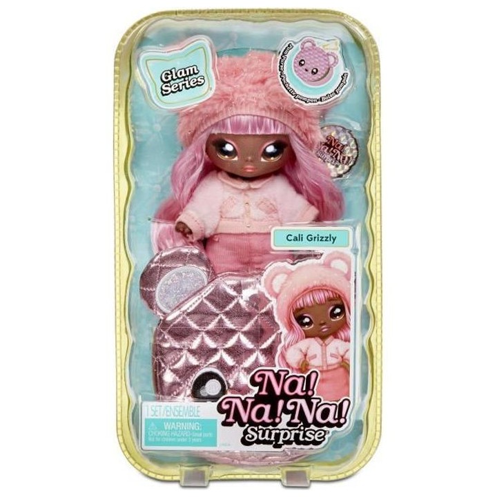 Na! Na! Na! Surprise Poupée 2-en-1 Pom Doll Glam Series - Cali Grizzl