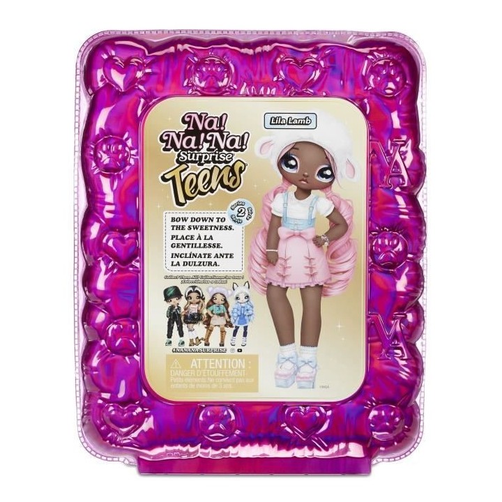 Na! Na! Na! Surprise - Poupée Mannequin Teens 28cm en Tissu - Lila La