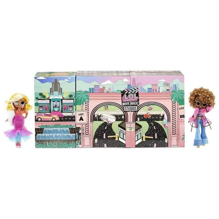 LOL Surprise OMG Movie Magic Studios + de 70 surprises, 12 poupées, 4