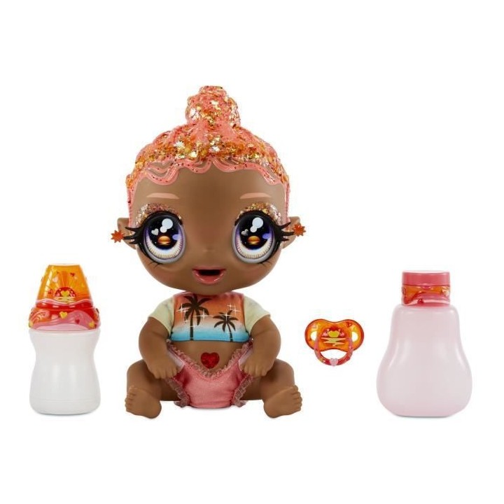 Glitter Babyz - Solana Sunburst - Rose Corail - Bébé 28 cm - Change