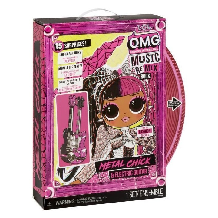 L.O.L. Surprise OMG Remix Rock - Metal Chick and Electric Guitar - Pou