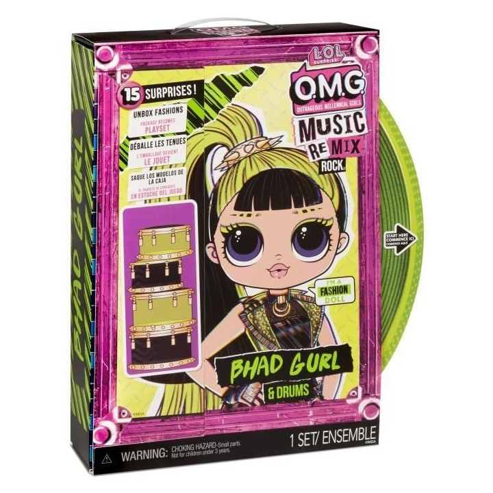 L.O.L. Surprise OMG Remix Rock - Bhad Gurl and Drums - Poupée Mannequ