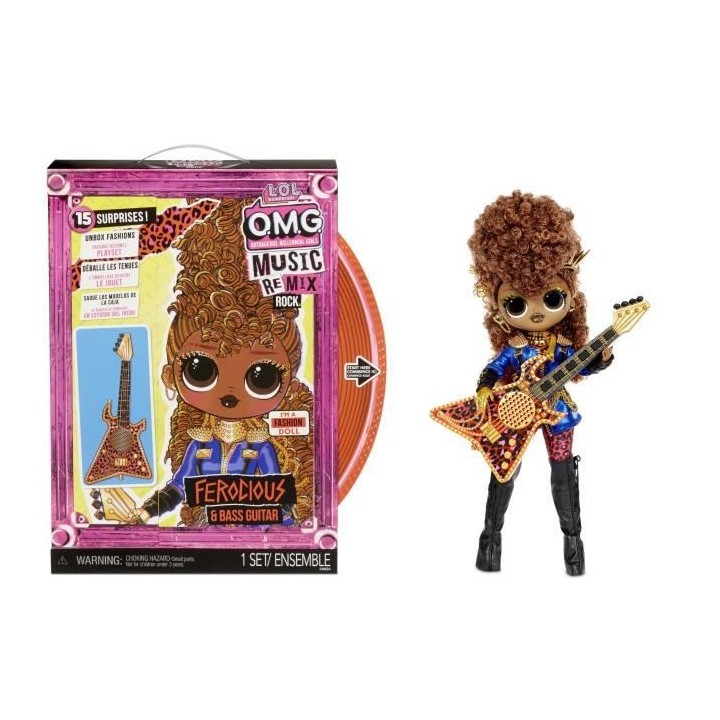 L.O.L. Surprise OMG Remix Rock - Ferocious and Bass Guitar - Poupée M