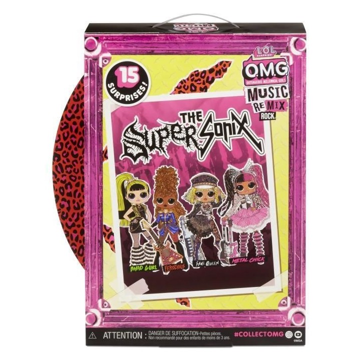 L.O.L. Surprise OMG Remix Rock - Ferocious and Bass Guitar - Poupée M