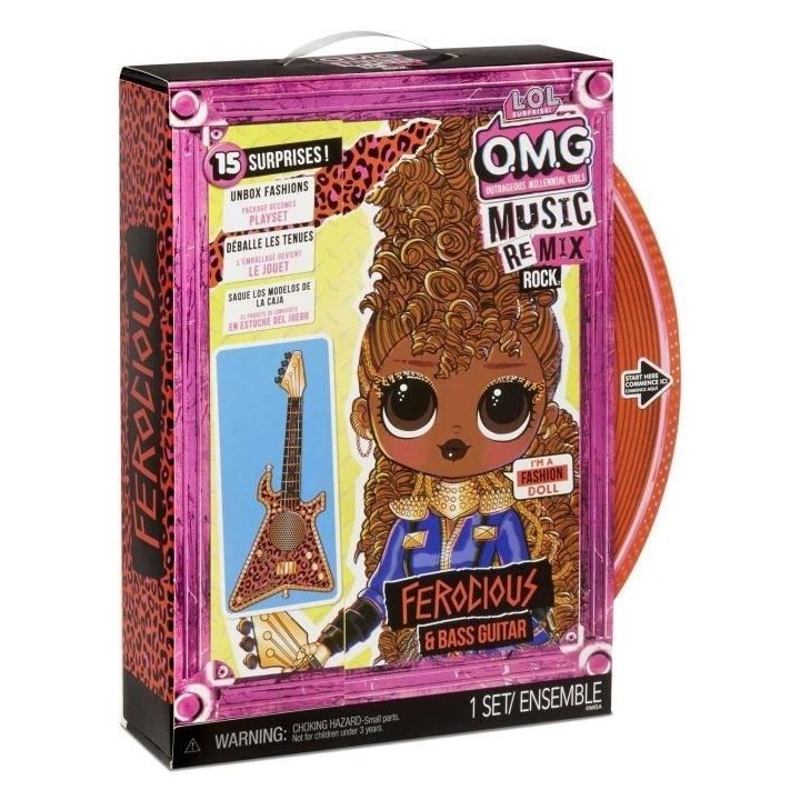 L.O.L. Surprise OMG Remix Rock - Ferocious and Bass Guitar - Poupée M