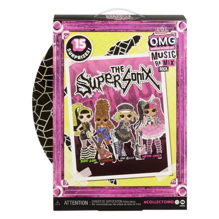 L.O.L. Surprise OMG Remix Rock - Fame Queen and Keytar - Poupée Manne