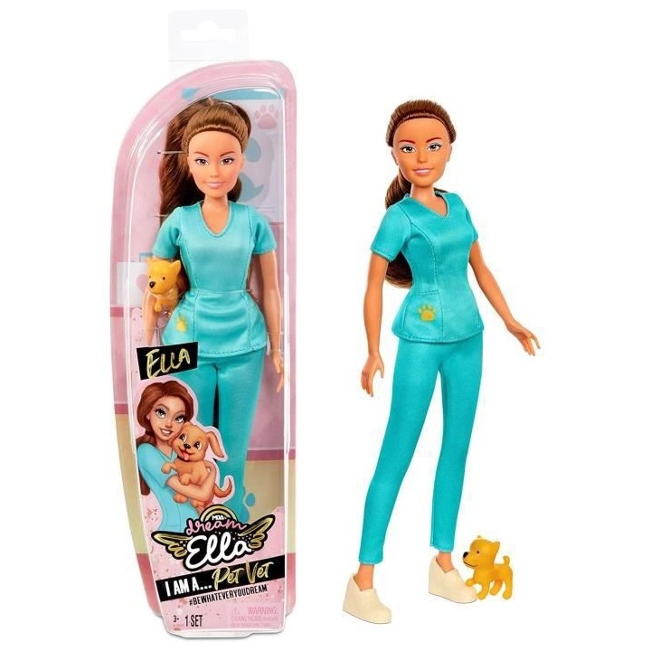 Dream Ella I AM Fashion Doll - Vétérinaire - Poupée Mannequin 29 cm