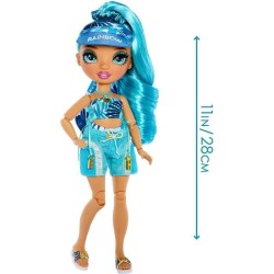 Rainbow High - Pacific Coast - Hali - Poupée Mannequin 28 cm et Accessoires - Bleue