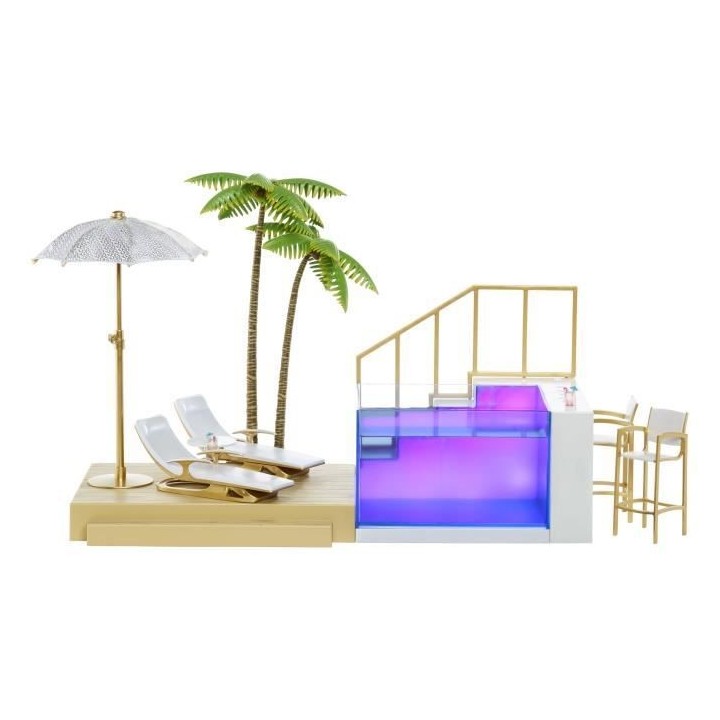 Rainbow High - Coffret de Jeux et Accessoires - Beach Club et Piscine