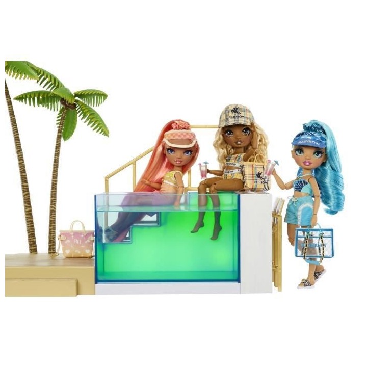 Rainbow High - Coffret de Jeux et Accessoires - Beach Club et Piscine