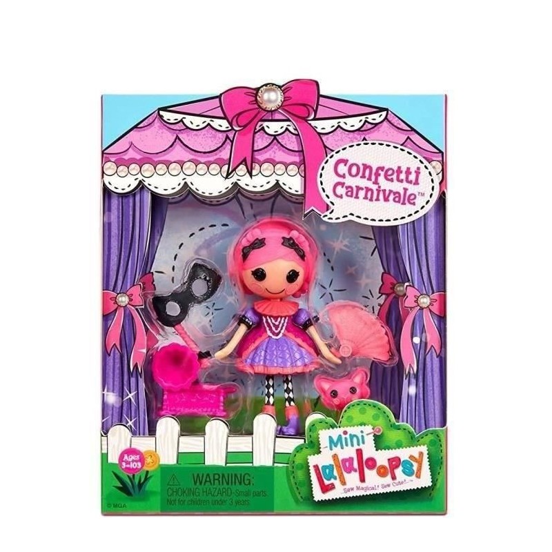 Mini Lalaloopsy - Petite Poupée 7,6 cm - Confetti Carnivale - 3 ans et +