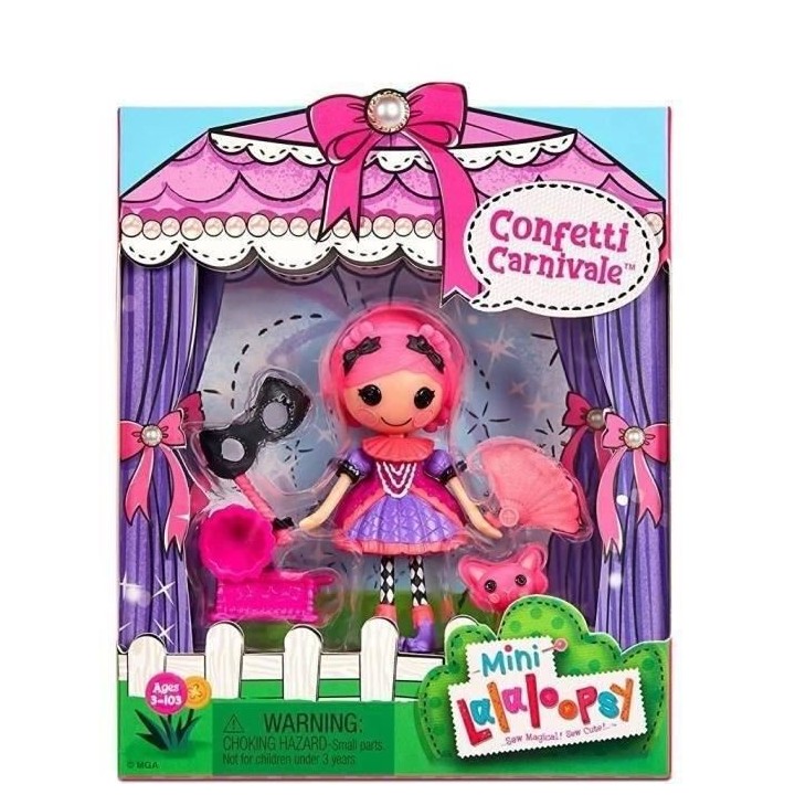 Mini Lalaloopsy - Petite Poupée 7,6 cm - Confetti Carnivale - 3 ans e