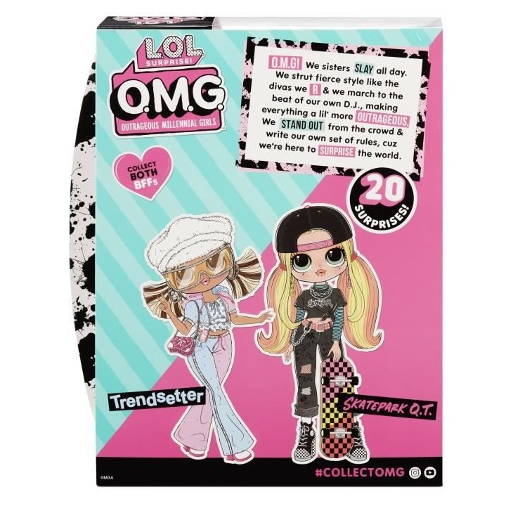 L.O.L. Surprise OMG - Poupée Mannequin 24cm - Sk8er Grrrl
