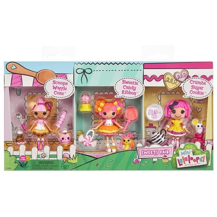 Mini Lalaloopsy - Coffret Multiple - 3 Petites Poupées 7,6 cm - Sweet