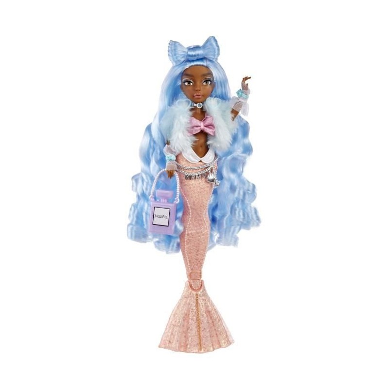 Mermaze Mermaidz - Shellnelle - Poupée Mannequin Sirene 34cm - Change de Couleur dans l'eau