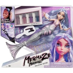 Mermaze Mermaidz - Orra - Poupée Mannequin Sirene de Collection Deluxe 34cm - Change de Couleur dans l'eau