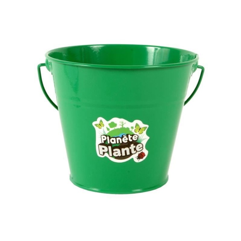 MGM Seau en métal - Vert - 15 cm - Pour enfant