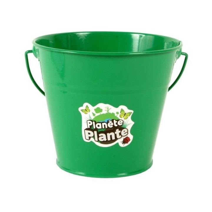 MGM Seau en métal - Vert - 15 cm - Pour enfant