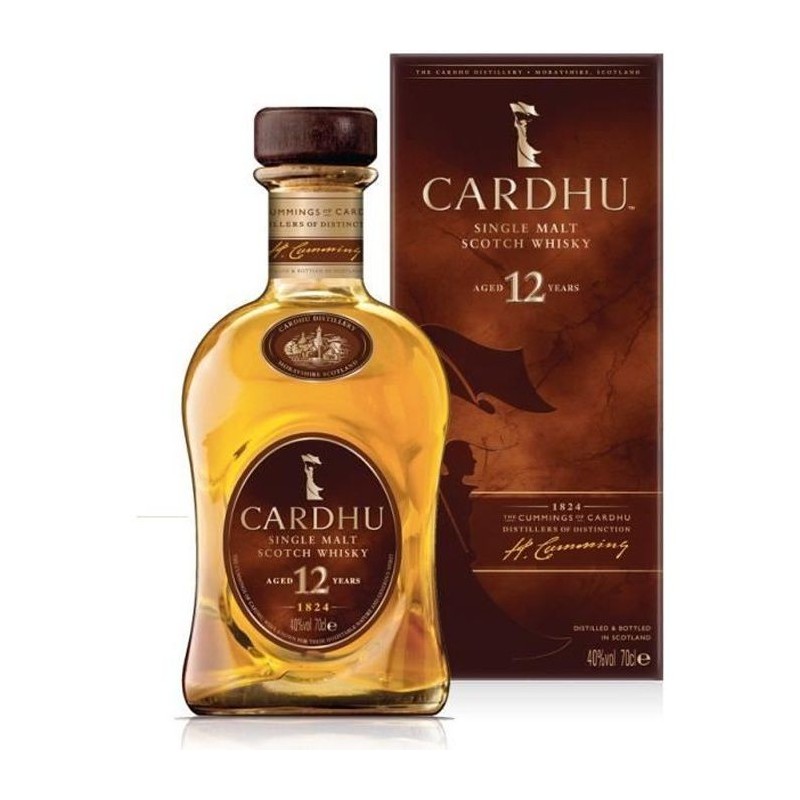 Whisky Cardhu 12 ans - Single Malt Scotch Whisky - 40%vol - 70cl