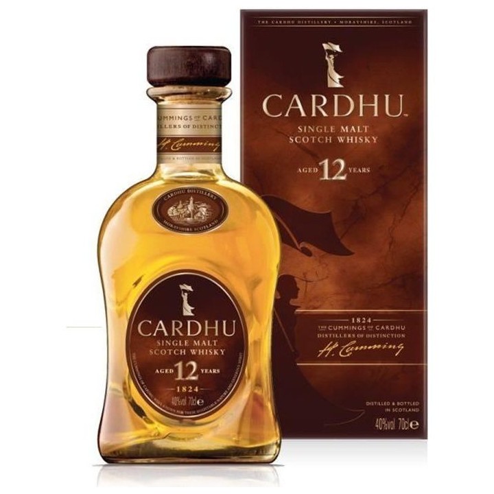 Whisky Cardhu 12 ans - Single Malt Scotch Whisky - 40%vol - 70cl